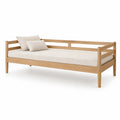 Letto singolo con struttura a giorno 90 x 200 cm in rovere massello beige