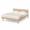 Letto matrimoniale con struttura in legno massello di rovere 160 x 200 cm rettangolare rovere naturale
